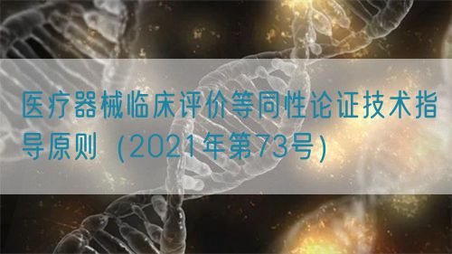 醫療器械臨床評價等同性論證技術指導原則（2021年第73號）